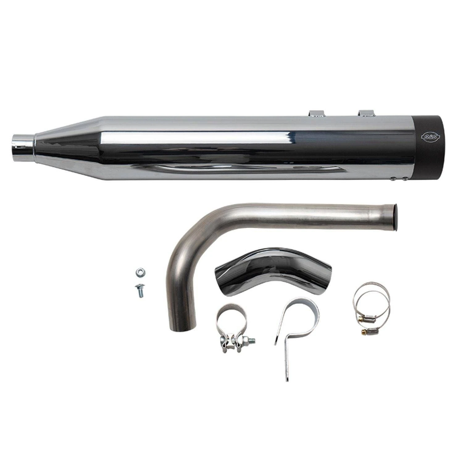 S&S Cycle Chrome Shadow Pipe For Sidewinder 2:1 Exhaust - 550-0829 3 S&S Cycle Chrome Shadow Pipe For Sidewinder 2:1 Exhaust - 550-0829