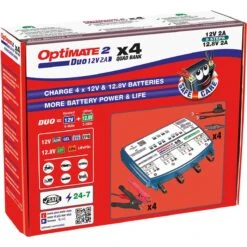 TecMate OptiMate 2 Duo Bronze Series Charger -Kriega shop optimate 2 duo bronze series charger tm 575 1