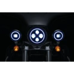 Kuryakyn Orbit Vision 4 1/2" LED Passing Lamps With White Halo - Pair - 2466 -Kriega shop orbit vision 4 1 2in led passing lamps with white halo pair 2466 2