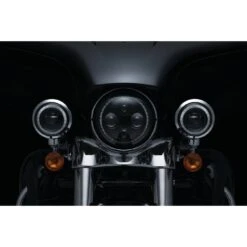 Kuryakyn Orbit Vision 4 1/2" LED Passing Lamps With White Halo - Pair - 2466 -Kriega shop orbit vision 4 1 2in led passing lamps with white halo pair 2466 5