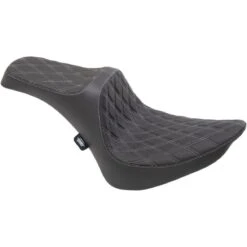 Drag Specialties Predator III 2-Up Seat - Double Diamond - Silver - 0802-1367