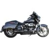 Bassani Road Rage II 2-Into-1 With Hot Rod Turnout Exhaust System - Black - 1F68B 1 Bassani Road Rage II 2-Into-1 With Hot Rod Turnout Exhaust System - Black - 1F68B -Kriega shop road rage ii 2 into 1 with hot rod turnout exhaust system black 1f68b