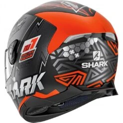 Shark Skwal 2 Noxxys Helmet -Kriega shop skwal 2 noxxys helmet black orange silver he4955e kos sm 1